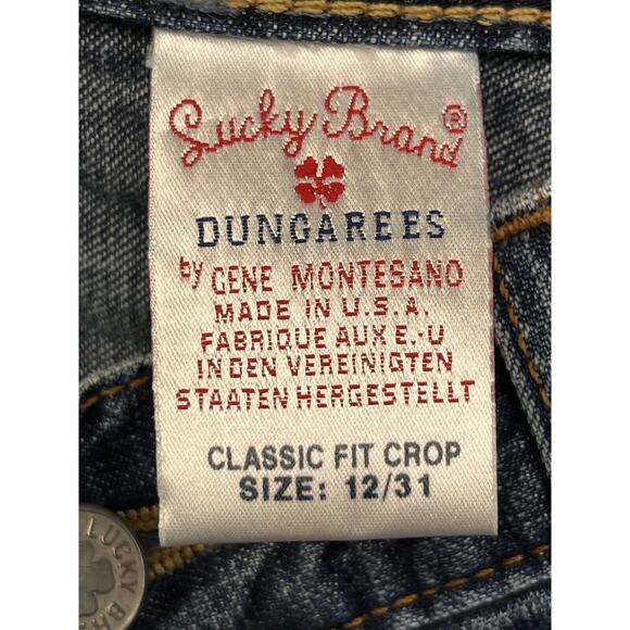 Lucky Brand Classic Fit Crop Jeans Womens 12/31 Medium Wash Button Fly Red Label - Picture 5 of 8